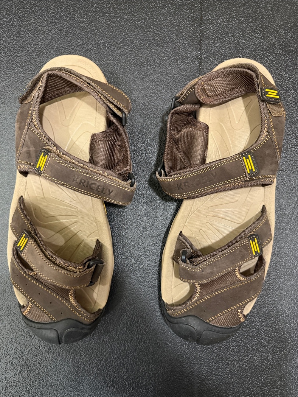 Brown Men’s Comfort Trail Sandals - Adjustable Straps USA mens 11.5 EUR 45